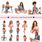 Latina Boss Lady Clipart Bundle | 30 PNG 300 DPI Commercial Use