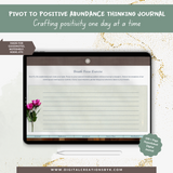 Pivot To Positive Abundance Thinking Journal