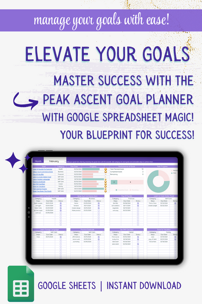 Ascent Goal Planner for Google Spreadsheet