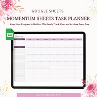 Momentum Sheets Monthly Task Planner