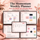 Momentum Weekly — Interactive Digital Weekly Planner & Goal Tracker