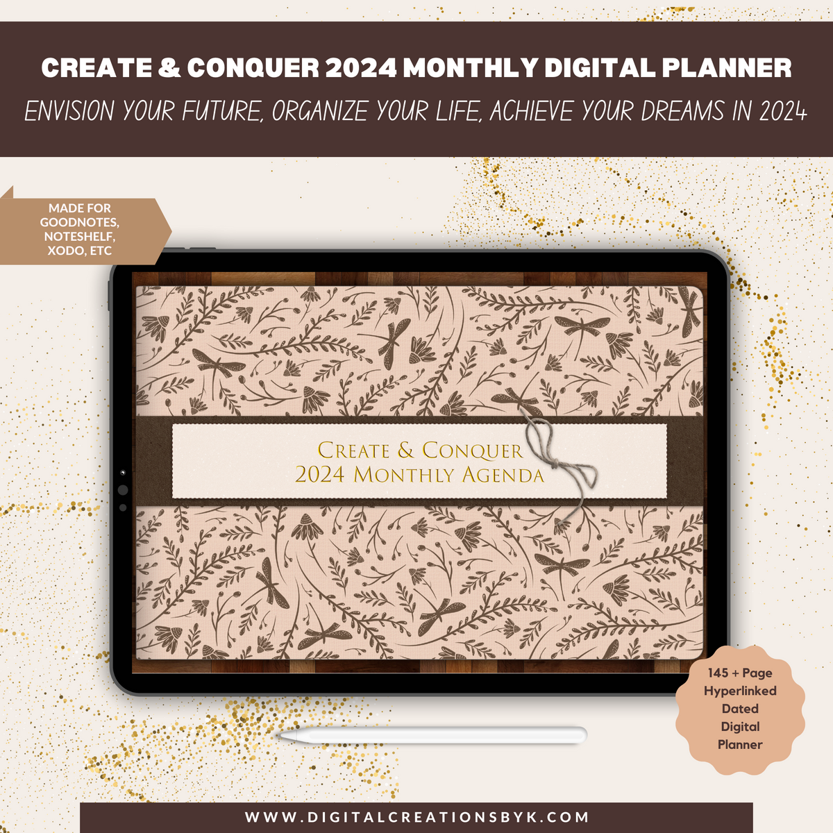 Create & Conquer 2024 Monthly Digital Planner