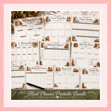 Farmhouse Meal Planner Printable Bundle – Weekly Menu, Grocery List & Recipe Organizer