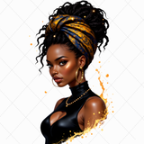 Black Girl Professional Clipart Bundle | 30 PNG 300 DPI Commercial Use