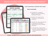 Ultimate Email Marketing Planner & Tracker Spreadsheet
