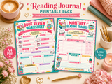 The Book Lover's Reading Journal Bundle – Printable Reading Tracker & Book Review Pages