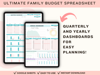 Family Budget Spreadsheet