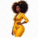 Black Girl Professional Clipart Bundle | 30 PNG 300 DPI Commercial Use