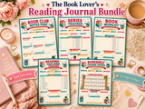 The Book Lover's Reading Journal Bundle – Printable Reading Tracker & Book Review Pages