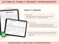 Family Budget Spreadsheet