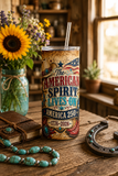 America 250 Tumbler Wrap PNG | The American Spirit Lives On | Western 20oz Skinny Sublimation Design | 1776-2026 | Instant Download