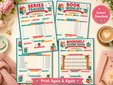 The Book Lover's Reading Journal Bundle – Printable Reading Tracker & Book Review Pages