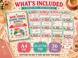 The Book Lover's Reading Journal Bundle – Printable Reading Tracker & Book Review Pages
