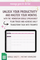 Momentum Sheets Monthly Task Planner