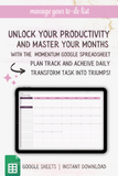 Momentum Sheets Monthly Task Planner