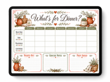 Farmhouse Meal Planner Printable Bundle – Weekly Menu, Grocery List & Recipe Organizer