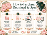 Pink & Gold Budget Planner Printable Bundle – 20-Page Monthly Budget, Bill & Debt Tracker Set