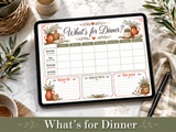 Farmhouse Meal Planner Printable Bundle – Weekly Menu, Grocery List & Recipe Organizer