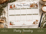 Farmhouse Meal Planner Printable Bundle – Weekly Menu, Grocery List & Recipe Organizer