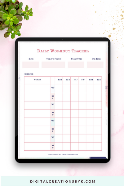 Workout Tracker Printable