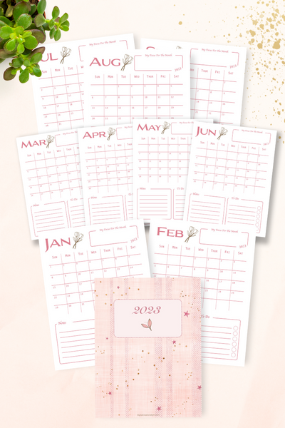 2024 - 2025 Monthly Calendar Printable-Digital Creations by K