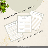 Mental Health & Anxiety Binder